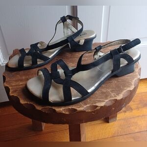Arche Black Suede Comfort Sandals